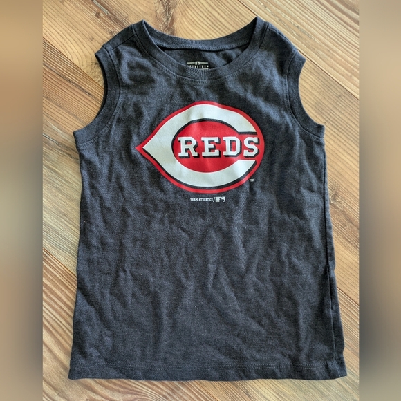 Cincinnati Reds Baseball MLB Sleeveless Tank Top Toddler Unisex 4T Charcoal Gray - Picture 1 of 5